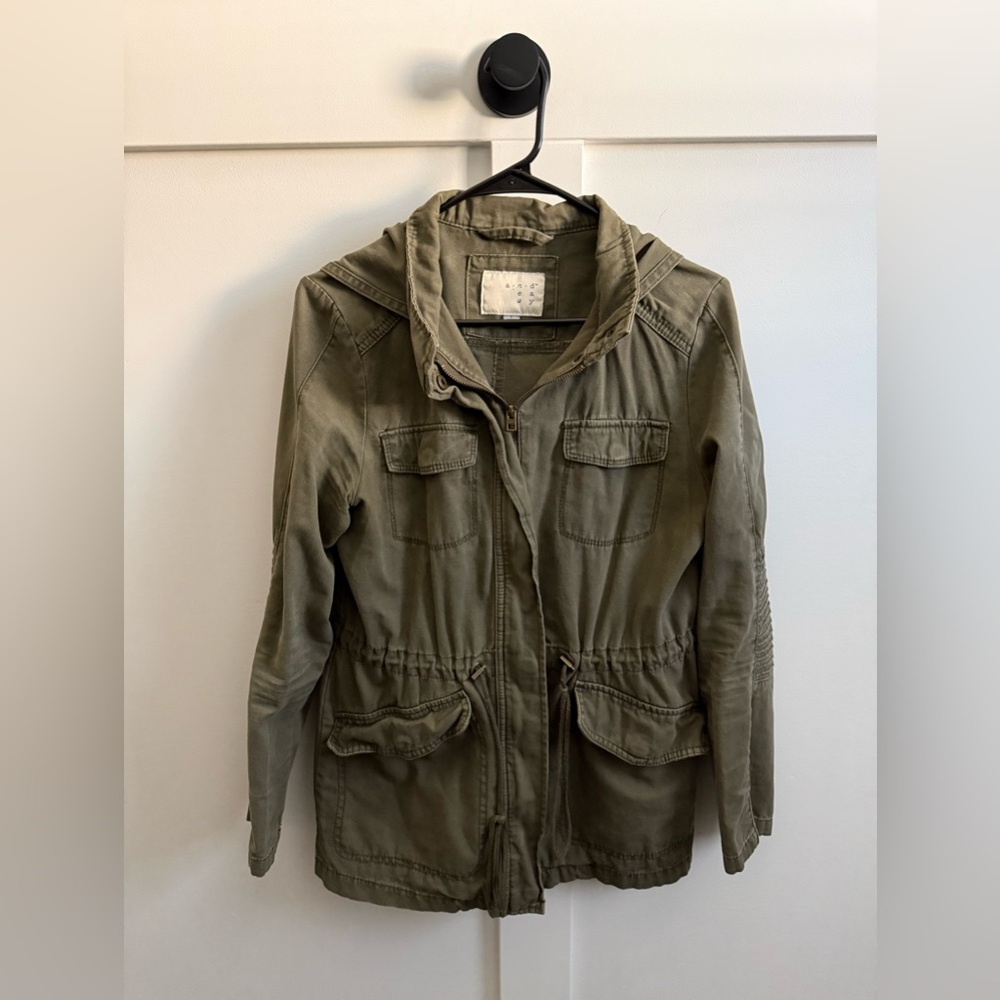 a new day Olive Green Hooded Jacket